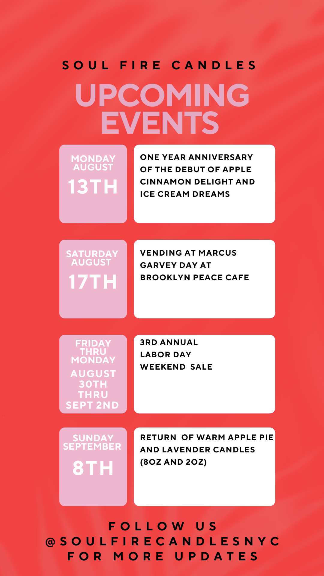 Our Upcoming Events